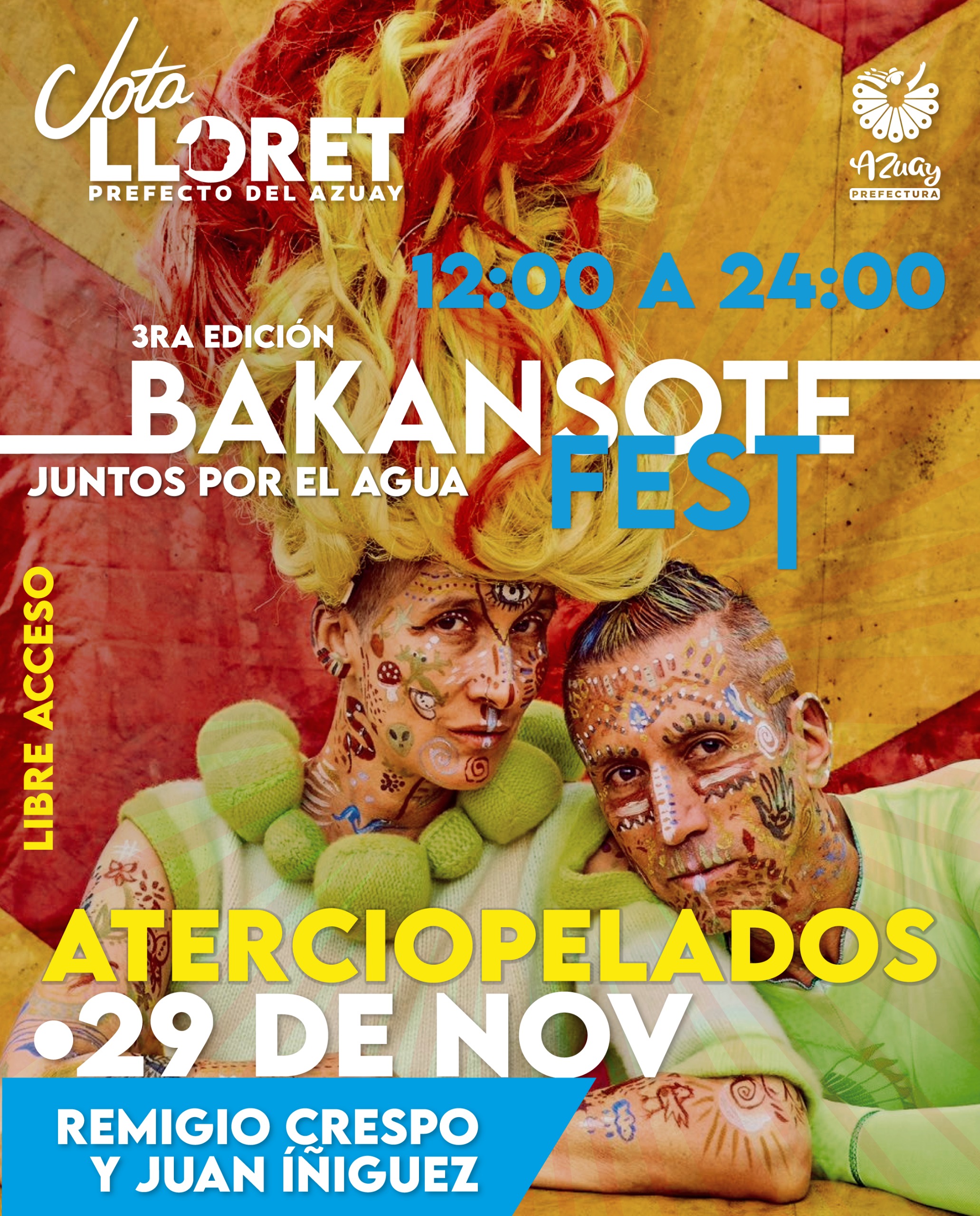 La Prefectura del Azuay presenta el “Bakansote Fest III edición Juntos por el Agua” con Aterciopelados como show estelar